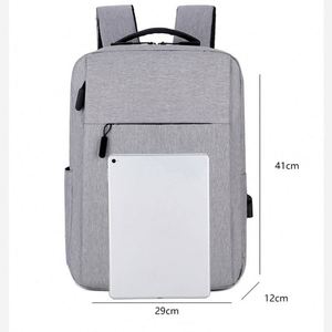 Ys58 Big Capacity Durable Polyester Business <b>Backpack</b> with USB Charging and Embossed Logo <b>Laptop</b> Bag for Daily Use - Product Image 6
