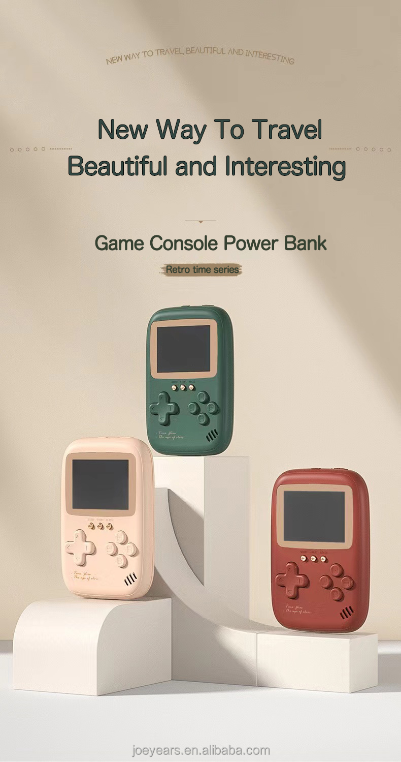 الرجعية وحدة تحكم بجهاز لعب محمول المدمج في 500 الكلاسيكية الرجعية ألعاب 10000mAh قوة البنك قابلة للشحن لعبة لاعب
