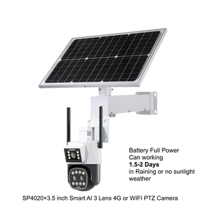 40W 20AH solar power cctv dual lens 3g o 4g sim card o wifi solar energy 10x zoom ultra hd 4k <span class=keywords><strong>telecamera</strong></span> di sicurezza - Product Image 4