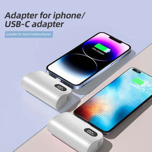 Gebra 4000/5000mAh 10W Mini Power Bank Portátil Ultrafino 3 en 1 con Pantalla LED, Soporte para Teléfono Móvil y Doble Cabezal Integrado - Product Image 2