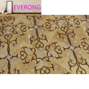 Carreaux de parquet en chêne de teck sur mesure avec incrustations complexes de laiton Parquet en bois massif pour intérieurs haut de gamme Imperméable - Product Image 6