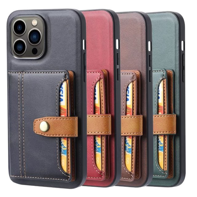 New Card Holder PU Leather Wallet Book Cover for iPhone 11 12 13 14 15 16 Pro Max Mobile Phone Case