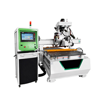 Máquina Router CNC para Madera Jinan Mosencnc 1325 9Kw ATC, con Cuchilla de Sierra y Rodillo de Presión, Motor Servo de 1.5Kw y Controladores, Sistema LNC
