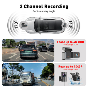 Caméra embarquée A3 5G Wifi avant et arrière 4K avec GPS, nouvelle caméra de tableau de bord pour voiture, carte SD 256 Go - Product Image 3