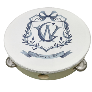 All'ingrosso corpo in legno a fila singola campane da 8 pollici a tamburo con stampa personalizzata danza nuziale tamburello palmare tamburello bomboniera - Product Image 1