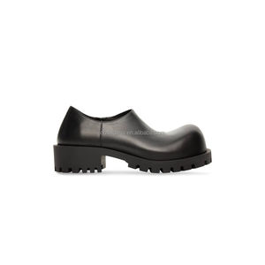 Zapatos Derby de 40mm de piel de becerro para hombre con punta exagerada, zapatos de vestir gruesos de cuero de becerro, zapatos Derby negros para hombre - Product Image 3