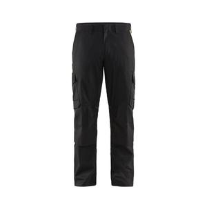 BLAKLADER - 144818329933C158 Industry <b>trousers</b> stretch with <b>knee</b> <b>pad</b> pockets Black/Hi-vis Yellow WORK <b>TROUSERS</b> - Product Image 1