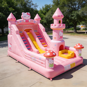 Castelo Inflável Comercial Princesa Rosa, Castelos Infláveis para Casamentos, Trampolim Adequado para Crianças e Adultos - Product Image 6