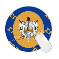Tapis de souris rond Sigma Gamma Rho, base en caoutchouc antidérapante, surface lisse, accessoires pour la maison, bien accueilli