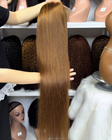 Perruque 4x4 en dentelle transparente, cheveux humains vierges Remy birmans, ondulés, nœuds blanchis, 10"-40", couleur ombrée T1B/4/30