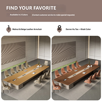 Nouvelle Table de Conférence Longue Style Blister, Moderne et Minimaliste, Grande Table de Réunion Rectangulaire pour Bureau