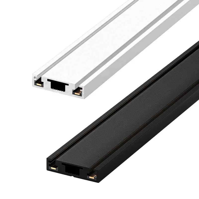 Sistema di illuminazione a binario dimmerabile dali Ultra sottile a bassa tensione DC48v faretto a binario magnetico a led regolabile