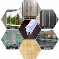 JYD H/F/A-Fondo de puerta de vidrio, burlete transparente A prueba de agua, tira de sellado de silicona para puerta de Ducha