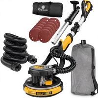 Ponceuse à cloisons sèches Gioventu DWSR-405 OEM 780W avec aspiration puissante réglable, absorption automatique de la poussière, poignée extensible sans poussière