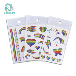Tatuaggi Temporanei Glitterati <span class=keywords><strong>Arcobaleno</strong></span> per Bambini, Tatuaggi Pride, Farfalle, Cuori, <span class=keywords><strong>Arcobaleno</strong></span> per Feste Pride e Regali per Bambini - Product Image 2