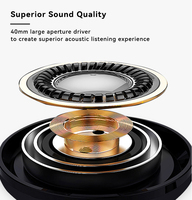 Casque sans fil Qualcomm AptX à faible latence Bluetooth 5.2 avec réduction active du bruit (ANC) à 96 % pour TV et avion