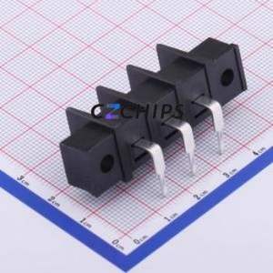 KF55RM-10.0-3P Barrier Terminal Block Bent Lead Through Hole,P=10mm Connector Two Sides 10mm 1x3P Right Angle Pin - Product Image 2