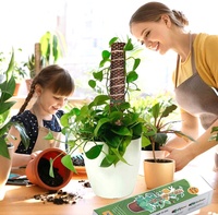 Bâton de mousse empilable en Coco Coco Totem Creepers Support de plante 20 fruits mouche autocollant Twist Ties Monstera plantes en pot pousser vers le haut