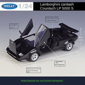 <span class=keywords><strong>Welly</strong></span> scala 1:24 Lambor Ghini Countach LP 5000 S giocattoli in lega modello auto simulazione metallo pressofusa auto per bambini adulti collezione - Product Image 2