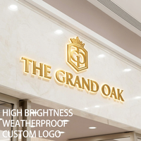Letrero de Letras Acrílicas Retroiluminadas Personalizadas, Letrero con Logotipo 3D, Adecuado para Paredes de Marcas Corporativas y Señalización Comercial