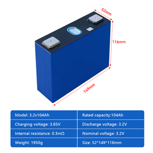 3.2V 105Ah 104Ah 100Ah LFP Lityum Pil Hücresi Güneş Enerjisi ve Elektrikli Araç Enerji Depolama Sistemleri için - Product Image 2