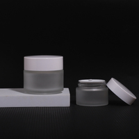 Pot en verre cosmétique vide pour crème visage, conteneur de soin de la peau, logo personnalisé, 5g 10g 15g 20g 30g 50g 100g
