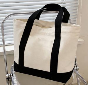 Sacs fourre-tout en toile personnalisés de grande taille, sacs d'épicerie réutilisables avec une poche externe - Product Image 3