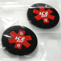 Étiquettes NFC en silicone lavables personnalisées à prix d'usine, patchs NFC souples pour vêtements et chapeaux de mode, OEM