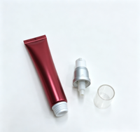 Rode ABL knijptube met mini-pompje, lege tube voor oogcrème, serum, spotcrème, luxe mini reisverpakking voor huidverzorging, OEM verpakking