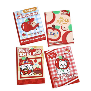 YB Bán Buôn A7 Phim Hoạt Hình Màu Đỏ Tự Làm Trống Máy Tính Xách Tay <span class=keywords><strong>Mini</strong></span> Pocket Nhật Ký 80gsm Sách 80Sheets Sách Trẻ Em Trường Câu Đố Đồ Chơi - Product Image 1