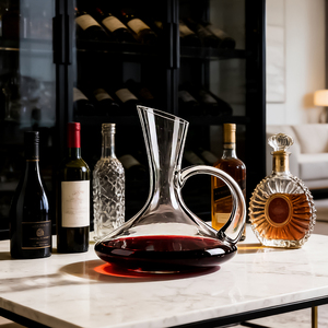 Decantador de Vidrio Soplado a Mano Moderno de 37.2oz Recargable para Uso en el Hogar, Bar, Banquete o Restaurante - Product Image 5