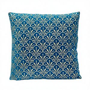 Housse de coussin décorative pour canapé, motif floral brodé en soie 3D fait main, 16x16 pouces, pour la maison et l'hôtel - Product Image 1