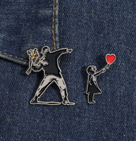 Broche en émail métallique à thème Amour Créatif pour Couples, Cadeau Personnalisé pour Amis, pour Sac à Dos, Vêtements, Chapeau