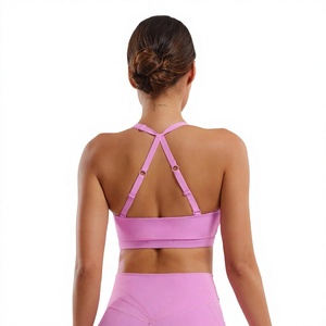 Women Fitness Workout Gym Yoga Set Sports Bra High Waist <b>Leggings</b> Running Training Stretch Breathable Seamless Sportswear - Product Image 4