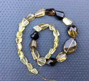 Vente en gros de 30 pièces de pépites à facettes en quartz citron naturel de haute qualité en forme de pépites à facettes en quartz citron jaune véritable - Product Image 5