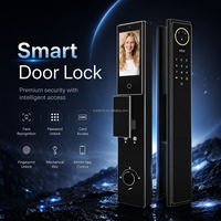 Serrure de porte intelligente à reconnaissance faciale 3D, empreinte digitale par veine palmaire, mot de passe, WiFi, application Tuya pour porte en bois ou en aluminium