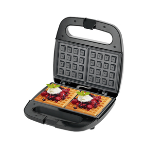 RAF 2 Slice 750W Portable Mini Panini Maker Waffle <b>Toaster</b> Breakfast Triangle Sandwich Panini Maker Sandwich Maker Mini Waffle M - Product Image 1