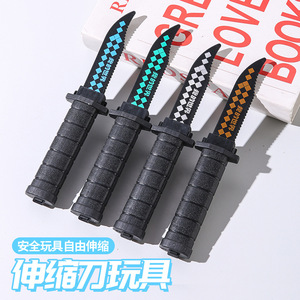 Cuchillo telescópico, daga de juguete de plástico para niños, accesorio de broma, hoja de simulación, unisex, edad de 8 a 13 años - Product Image 5