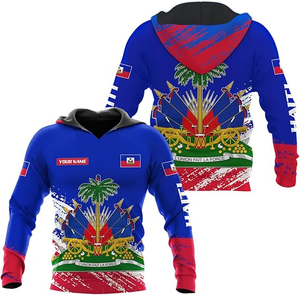 Fitspi Pays Culture Drapeau Caraïbes Mer Haïti Île Pull Hommes Femmes Survêtement Impression 3d Streetwear Harajuku Capuche En Gros - Product Image 6