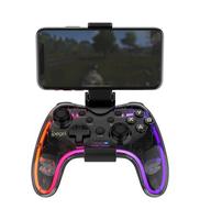 Control de Juego Bluetooth Ipega PG-9228, Gamepad Transparente con Luces RGB para NS Switch, Juegos MFi, Teléfonos Inteligentes IOS y Android