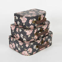 Boîtes de rangement empilables en carton blanc élégant, en forme de valise, style vintage, pour anniversaire