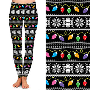 2025 nuovi pantaloni da Yoga colorati Leggings con stampa natalizia a vita alta morbidi e sottili per la corsa Yoga da donna da ragazza <span class=keywords><strong>Leggins</strong></span> personalizzati - Product Image 5