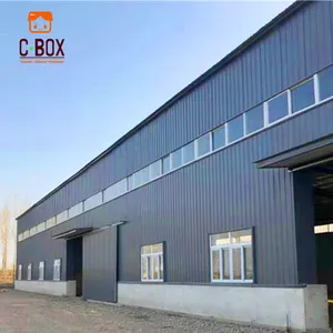 Cboxプレハブ設計工業用低コスト軽量中国工場体育館建物亜鉛メッキ鋼倉庫構造