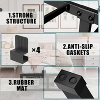 Cadre de lit simple moderne et réglable en métal, mobilier de dortoir pour appartement et chambre à coucher