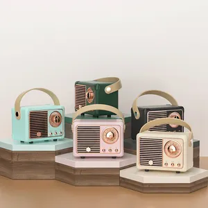 Altavoz Retro clásico, reproductor de música portátil con Usb, decoración, Mini altavoces de viaje