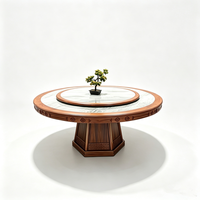 Tables à manger rondes en bois de luxe de style antique royal, meubles de salle à manger, ensemble de table ronde sculptée de style antique américain pour 6 à 8 chaises