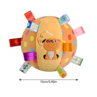 Balle en peluche colorée jouets pour animaux de compagnie pour chiens jouet de balle de chien à mâcher interactif avec cloches chiots jouet pour petits chiens de taille moyenne