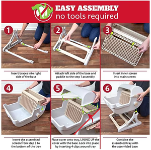 Wholesale Large Square Cat Litter <strong>Box</strong> Flip Lid Semi Automatic <strong>Pet</strong> Cat Toilet Cleaning <strong>Box</strong> - Product Image 6