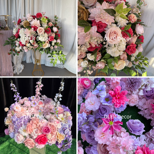 Couronnes de fleurs artificielles en soie faites à la main en gros - Décoration de centre de table durable et écologique de style moderne pour la remise des diplômes - Product Image 4