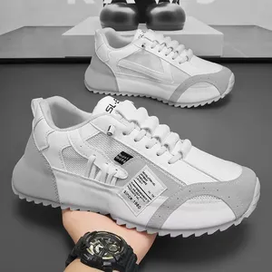 Chaussures de sport décontractées pour hommes, à semelle épaisse, légères, simples, confortables, souples, respirantes, chaussures de course rehaussantes - Product Image 3